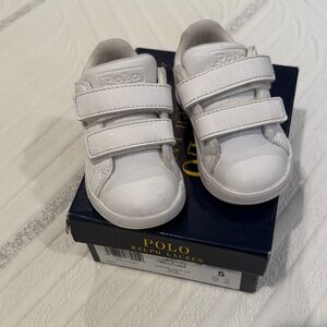 Polo by Ralph Lauren Baby White Velcro Sneakers